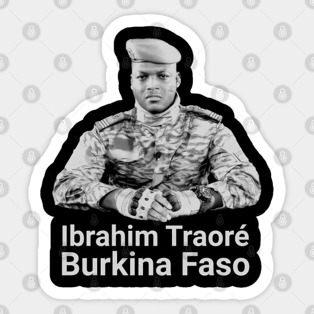 Ibrahim Traoré Sticker by UrbanLifeApparel
